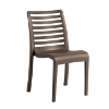 Astoria Stacking Armless Side Chair with Technopolymer Frame - Bronze