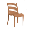 Astoria Stacking Armless Side Chair with Technopolymer Frame - Teakwood