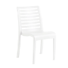 Astoria Stacking Armless Side Chair with Technopolymer Frame - White