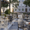 Astoria Stacking Armless Side Chair with Technopolymer Frame - Lifestyle