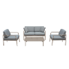 Aurora Deep Seating Set with Aluminum Frame, 88.2 lbs. - Gray /French Taupe