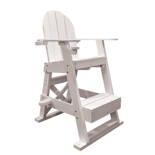 30” Seat Height Recycled Plastic Pool Lifeguard Chair with Step