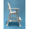 30” Seat Height Recycled Plastic Pool Lifeguard Chair with Step - Side
