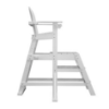 50” Seat Height Recycled Plastic Medium Lifeguard Chair with Front Ladder - Side