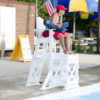 50” Seat Height Recycled Plastic Medium Lifeguard Chair with Side Steps - Lifestyle