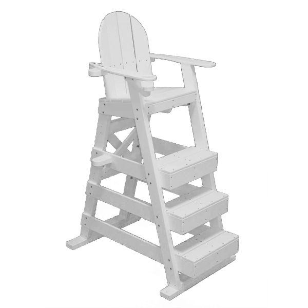 50” Seat Height Recycled Plastic Pool Lifeguard Chair with Steps