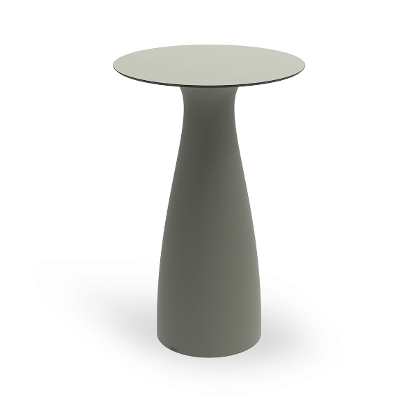 Baobab L 28” Round Bar Height Dining Table in Green Gray