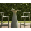 Baobab L 28” Round Bar Height Dining Table in Green Grey with Green Grey Bini Bar Chairs