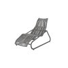 Outdoor comfort chaise lounge in fog gray seat with graphite frame for modern pool furniture