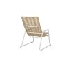 Back view of Cabana woven seat high back club chair in Barley and Bone finish for commercial patio seating