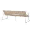 Back view of Cabana woven sofa in Barley and Bone finish for resort patio seating