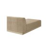 Grande wicker padded chaise lounge in Barley Flax, back view