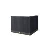 Back view of Grande wicker corner seat sectional in Coal Smoke finish