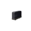Grande wicker padded sectional armrest in Coal Smoke finish, front view.