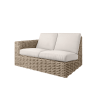 Mia Woven Cushion Right Arm Loveseat Section in Barley Finish for Resort Patio and Poolside Seating