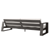 Rear View of Novara Cushion Deep Seating Patio XL Sofa in Smoke Finish with White Cushions