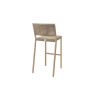 Back view of Orleans armless woven barstool in Barley Flax finish.
