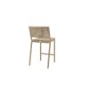 Back view of Orleans armless woven counter stool in Barley Flax finish.