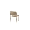 Back view of Orleans woven dining side chair in Barley Flax finish.