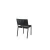 Back view of Orleans woven dining side chair in Coal Smoke finish.