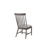 Back view of Palazzo cushion seat dining side chair in Cocoa finish with white cushion.