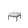 Palazzo deep seating patio ottoman in Cocoa finish with white cushion.