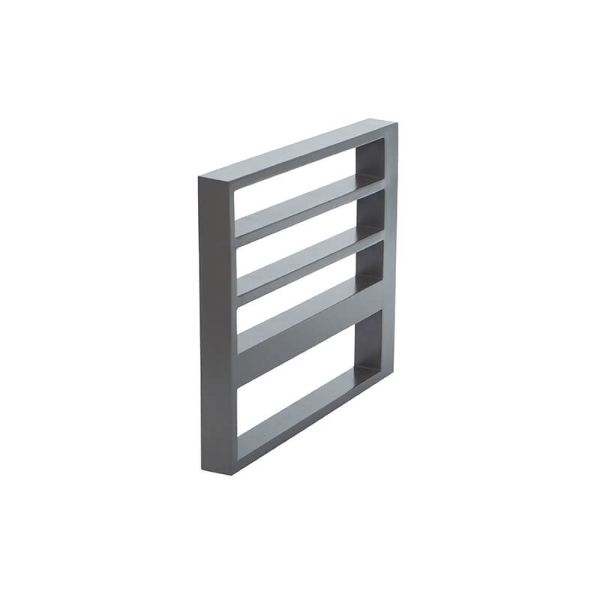 Side view of Palermo modular patio seating armrest in graphite.