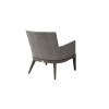 Rear view of Siena wicker patio club chair in Fog Smoke weave
