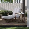 Bari C Side Table next to lounge chair and ottoman on patio