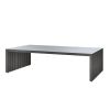 Bari 60" x 32" Rectangular Patio Coffee Table in Graphite Finish