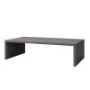 Bari 60" x 32" Rectangular Patio Coffee Table in Smoke Finish