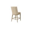 Back view of Siena wicker armless counter stool in Barley Flax finish