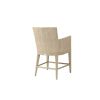 Back view of Siena wicker patio counter height stool in Barley Flax finish