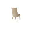 Siena Wicker Patio Dining Side Chair in Barley Flax Finish – Back View