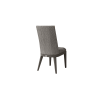 Siena Wicker Patio Dining Side Chair in Fog Smoke Finish – Back View