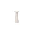 Bellino 10″ Round Patio Cocktail Table in Ivory Finish for Outdoor Lounges