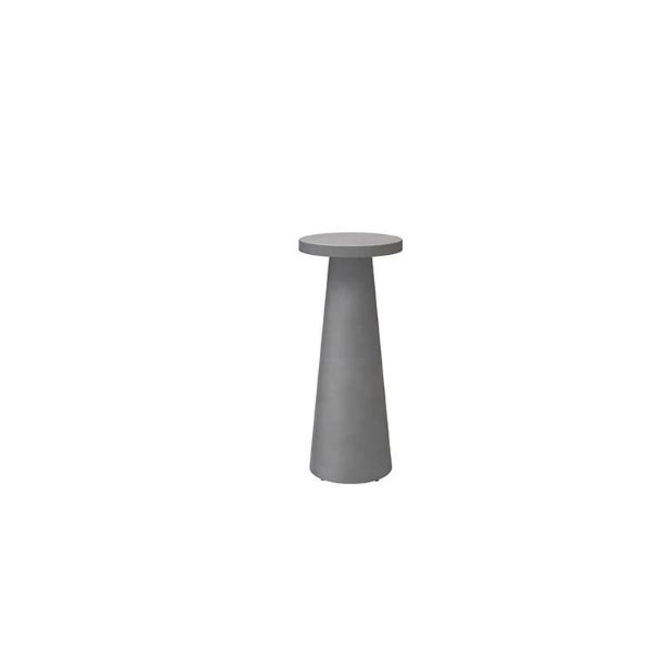 Bellino 10″ Round Patio Cocktail Table in Concrete Finish for Modern Outdoor Spaces