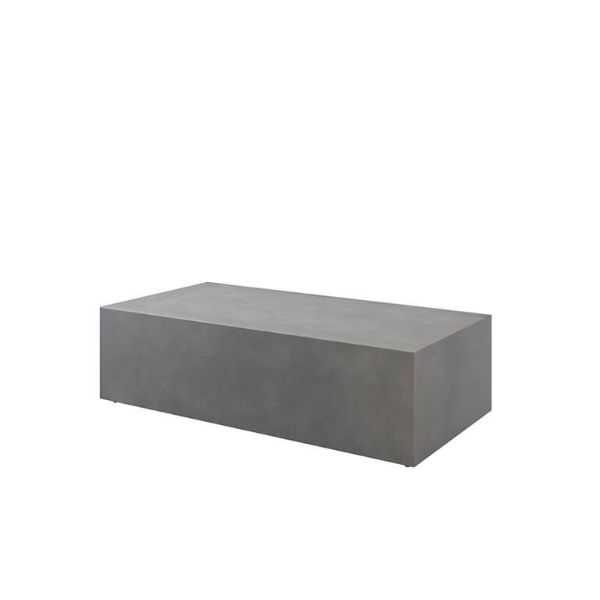 60" x 30" Rectangular Bellino Patio Coffee Table in Concrete Finish – Modern Outdoor Design for Resorts and Patios