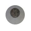 Bellino round patio fire pit table in concrete finish for outdoor entertainment