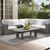 Forano Bellino 59x32 Smoke Concrete Patio Coffee Table with Outdoor Sectional