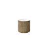 Hampton 20″ round patio side table with alabaster top and sable base for outdoor seating areas