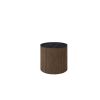 Hampton 20″ round end table with onyx black top and sable finish base for luxury patio seating