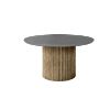 Hampton 54" round dining table with concrete Bellino top and beech base