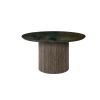 Hampton 54" round dining table with iron Bellino top and timber base