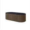 Hampton 56x26 oval patio coffee table with sable aspen base and black onyx top