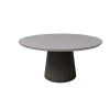 65 Inch Round Pompano Bellino Patio Dining Table with Slate Base and Concrete Gray Top