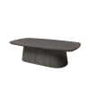 56" x 30" Pompano Bellino Patio Coffee Table in Slate with Iron Finish