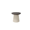 20″ Round Pompano Bellino Patio Side Table with shell base and iron gray Bellino top