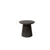 20″ Round Pompano Bellino Patio Side Table with shell base and black onyx top