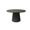 54-inch round Pompano patio dining table in dark slate finish for modern outdoor spaces
